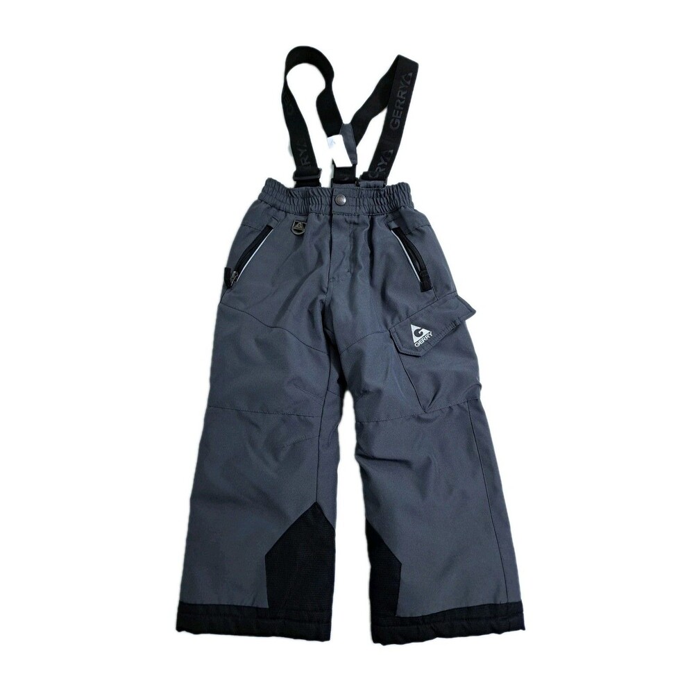 Gerry Ski Bib Youth Size XS 5/6 Gray Snowboarding Snow Pants Suspender Boys